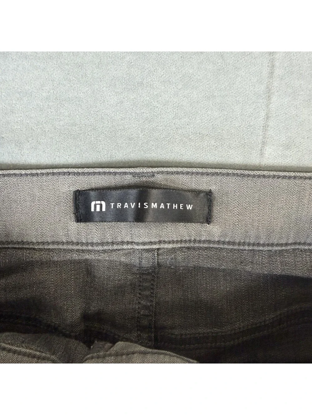 Travis Mathew Legacy Featherweight Jeans Mens 35x32 Gray Stretch Performance